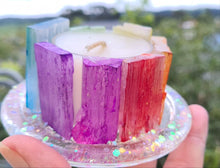 Load image into Gallery viewer, SELENITE CRYSTAL TEA LIGHT CANDLE HOLDER(made by me)