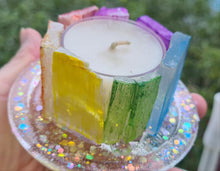 Load image into Gallery viewer, SELENITE CRYSTAL TEA LIGHT CANDLE HOLDER(made by me)