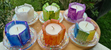 Load image into Gallery viewer, SELENITE CRYSTAL TEA LIGHT CANDLE HOLDER(made by me)