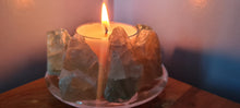 Load image into Gallery viewer, GREEN FLOURITE CRYSTAL SPA CANDLE HOLDER(made by me)