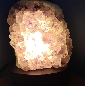 DRUZE AMETHYST CRYSTAL LAMP