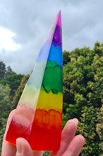 Load image into Gallery viewer, CHAKRA SELENITE PYRAMID made by me