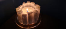 Load image into Gallery viewer, SELENITE CRYSTAL TEA LIGHT CANDLE HOLDER(made by me)