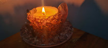 Load image into Gallery viewer, HAMDMADE AMETHYST/AGATE CANDLE HOLDER