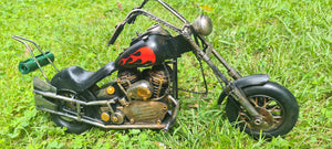 RED BLACK FLAMES MOTORCYCLE