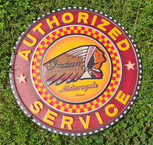 INDIAN MOTORCYCLE METAL ART SIGNS