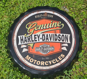 HARLEY DAVIDSON BOTTLE TOP  METAL WALL ART