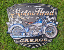 Load image into Gallery viewer, MOTOR HEAD METAL ART SIGNS