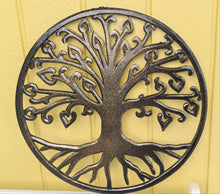 Load image into Gallery viewer, BLACK/GOLD CARVED TREE OF LIFE WALL ART