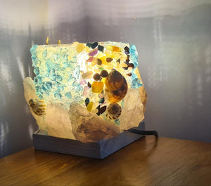 HANDMADE ROSE QUARTZ BEACHY LAMP
