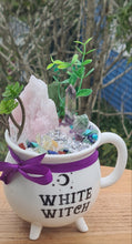 Load image into Gallery viewer, WHITE WITCH CAULDRON CRYSTAL GARDEN MUG