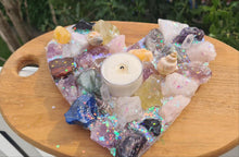 Load image into Gallery viewer, Sale🔥CRYSTAL HEART CANDLE HOLDER-made by me