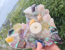 Load image into Gallery viewer, Sale🔥CRYSTAL HEART CANDLE HOLDER-made by me