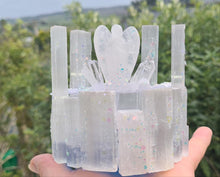 Load image into Gallery viewer, WISHING WELL ANGELIC SELENITE CRYSTAL LAMP made by me