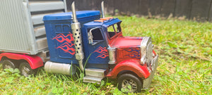TRUCK TRAILER WITH FLAMES