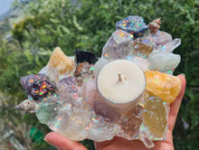Load image into Gallery viewer, Sale🔥CRYSTAL HEART CANDLE HOLDER-(med)made by me
