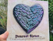 Load image into Gallery viewer, HAND PAINTED DEAREST SISTER BLOCK WALL ART