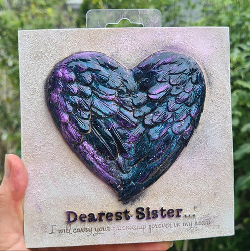 HAND PAINTED DEAREST SISTER BLOCK WALL ART