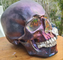 Load image into Gallery viewer, METALLIC SKULL &amp; ROSES -painted by me