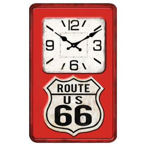 ROUTE 66 GLASS CLOCK