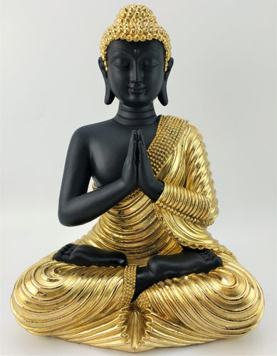 BLACK / GOLD  BUDDHA FIGURINE