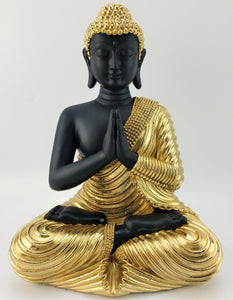 BLACK / GOLD  BUDDHA FIGURINE