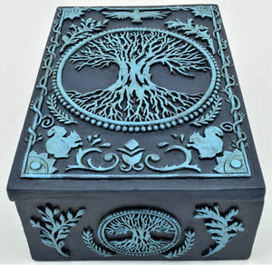 BLUE TREE OF LIFE  TAROT TRINKET BOX