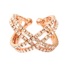 Load image into Gallery viewer, DOUBLE KISS RING RHODIUM OR ROSE GOLD