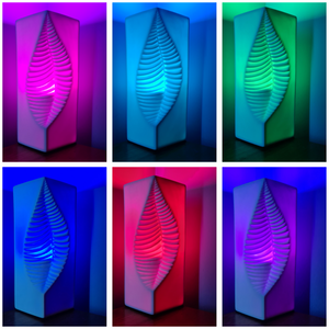 Sale💥UNIQUE COLOUR CHANGING WHITE LEAF INDENT CERAMIC LAMP