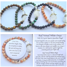 Load image into Gallery viewer, GAURDIAN ANGEL CRYSTAL BRACELETS 6 TYPES  GIFT BOXED WITH BRIEF MEANING