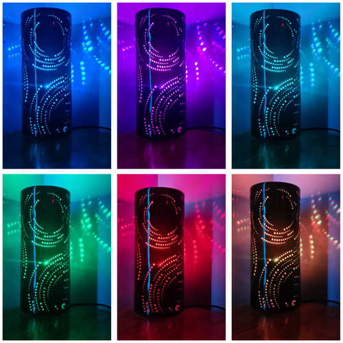 Sale💥UNIQUE COLOUR CHANGING BLACK CERAMIC SWIRL LAMP
