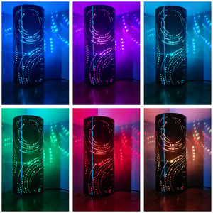 Sale💥UNIQUE COLOUR CHANGING BLACK CERAMIC SWIRL LAMP