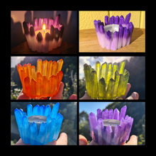 Load image into Gallery viewer, SALE🔥HANDMADE CRYSTAL LOOK T LIGHT HOLDERS-many colours to choose from