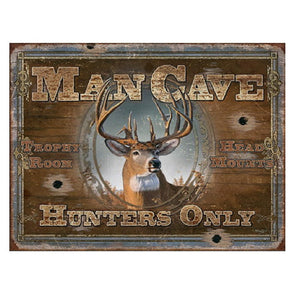 HUNTING MAN CAVE METAL ART SIGNS