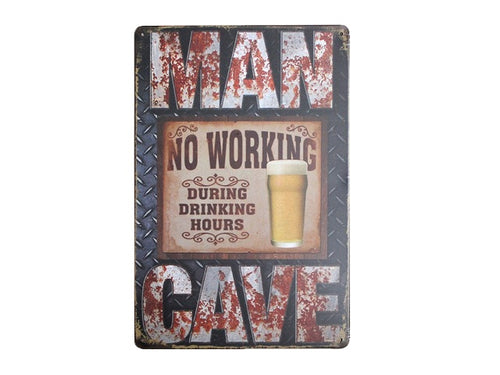 MAN CAVE  METAL ART SIGNS
