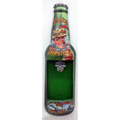 FISHING WALL MOUNTED OPENER  METAL ART SIGNS