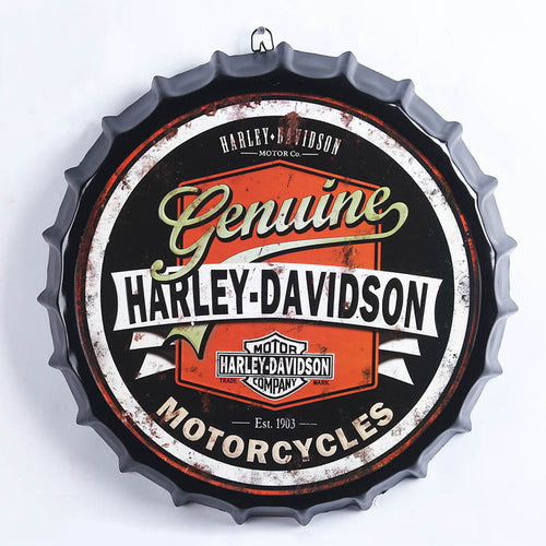 HARLEY DAVIDSON BOTTLE TOP  METAL WALL ART