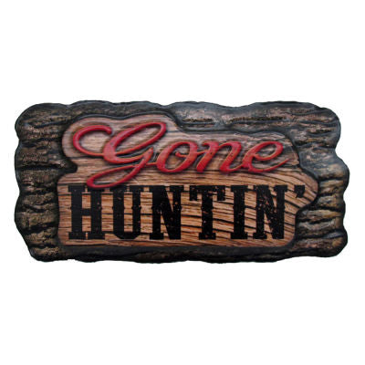 GONE HUNTIN METAL WALL ART