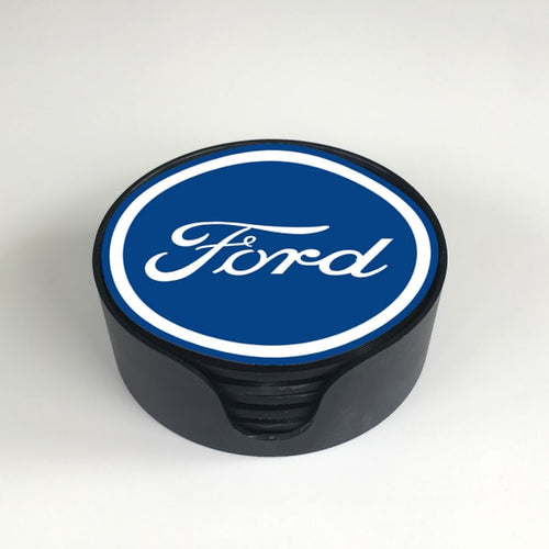 FORD SET 6 GLASS COASTERS