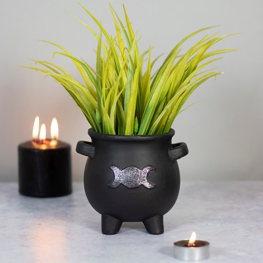 TRIPLE MOON CAULDRON PLANT HOLDER