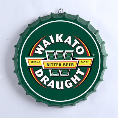 WAIKATO NZ BEER BOTTLE TOP  METAL WALL ART