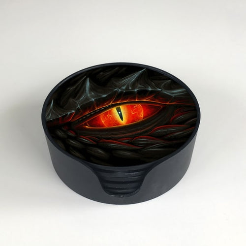 DRAGON EYE SET 6 GLASS COASTERS