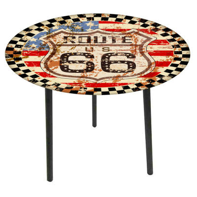 ROUTE 66 GLASS TABLE