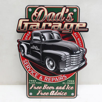DADS GARAGE (2)METAL WALL ART