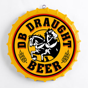 DB DRAUGHT NZ BEER BOTTLE TOP  METAL WALL ART