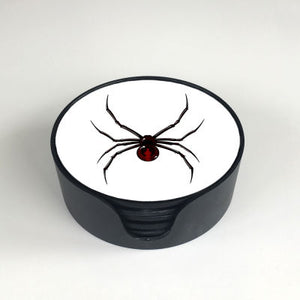REDBACK SPIDER  SET 6 GLASS COASTERS